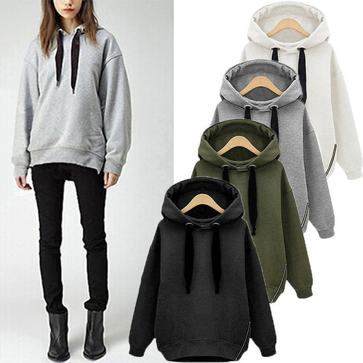 Sudadera Mujer con Capucha Suelta y Manga Larga - Image 10