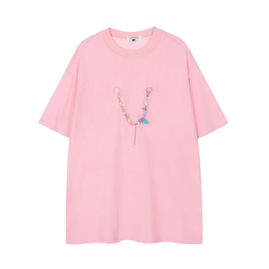 Camiseta Unisex con Estampado de Letras Pintadas a Mano - Image 2