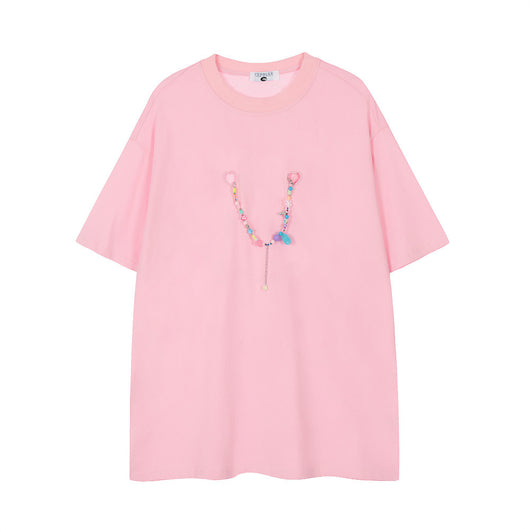 Camiseta Unisex con Estampado de Letras Pintadas a Mano - Image 2