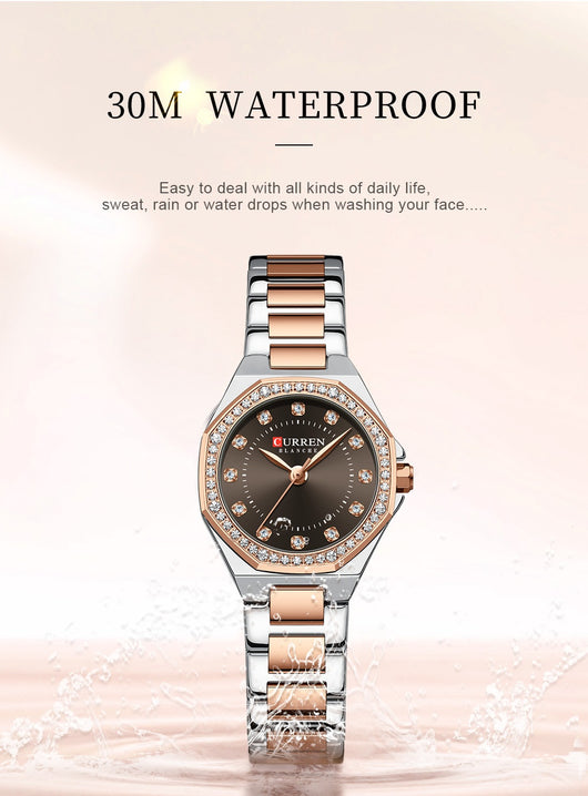 Reloj Elegante Impermeable con Cristales Decorativos - Image 32