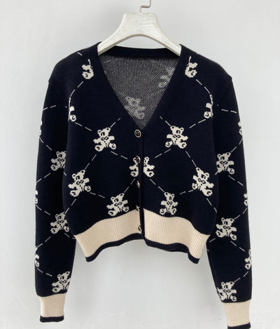 Cardigan Holgado Estilo Universitario para Mujer - Image 57