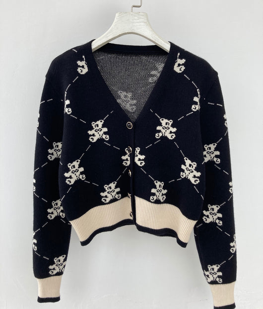 Cardigan Holgado Estilo Universitario para Mujer - Image 57