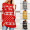 Blusa Holgada Estampado Alce y Copo de Nieve