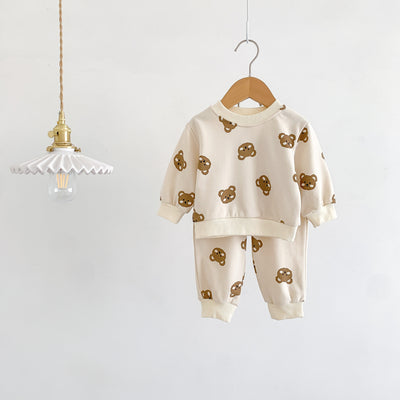 Conjunto de Ropa para Bebé Suéter de Algodón con Osito Cartoon - Image 12