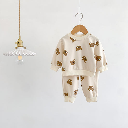 Conjunto de Ropa para Bebé Suéter de Algodón con Osito Cartoon - Image 12