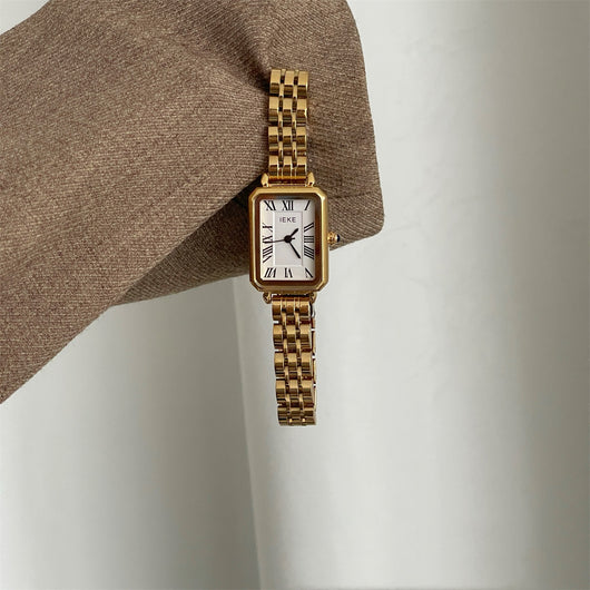 Reloj de Pulsera Mujer Acero Retro Esfera Pequeña Cuarzo Minimalista - Image 2