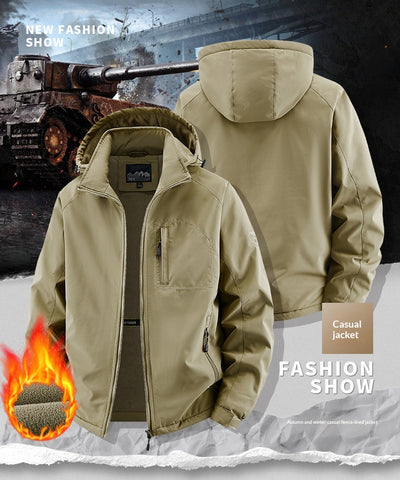 Chamarra Acolchada para Hombre con Capucha Desmontable y Forro Polar - Image 12