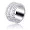 Double Row Strip Zircon Ring Hip-hop Hipster Men And Women Diamond Ring Plateado No7