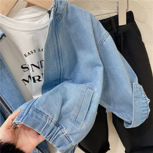 Chaqueta Vaquera Corta para Niñas - Estilo Primavera Otoño - Image 8
