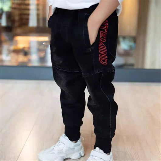 Pantalones Jeans Negros para Niños - Primavera y Otoño - Image 5