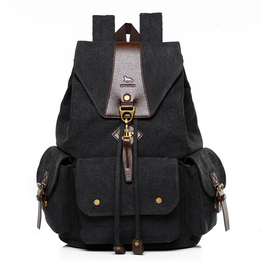 Mochila de Viaje Grande Estilo Retro en Lona para Hombre - Image 2