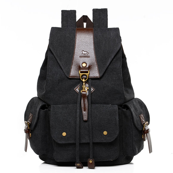Mochila de Viaje Grande Estilo Retro en Lona para Hombre