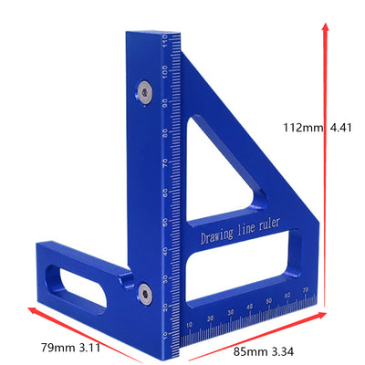 Regla de Aleación de Aluminio para Carpintería con Ángulos y Líneas de Referencia - Image 16
