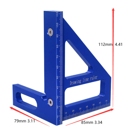 Regla de Aleación de Aluminio para Carpintería con Ángulos y Líneas de Referencia - Image 16