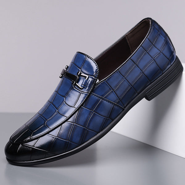 Zapatos de Cuero Ligeros Talla Grande Estilo Cuadros Lujo Premium