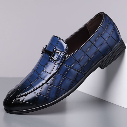 Zapatos de Cuero Ligeros Talla Grande Estilo Cuadros Lujo Premium
