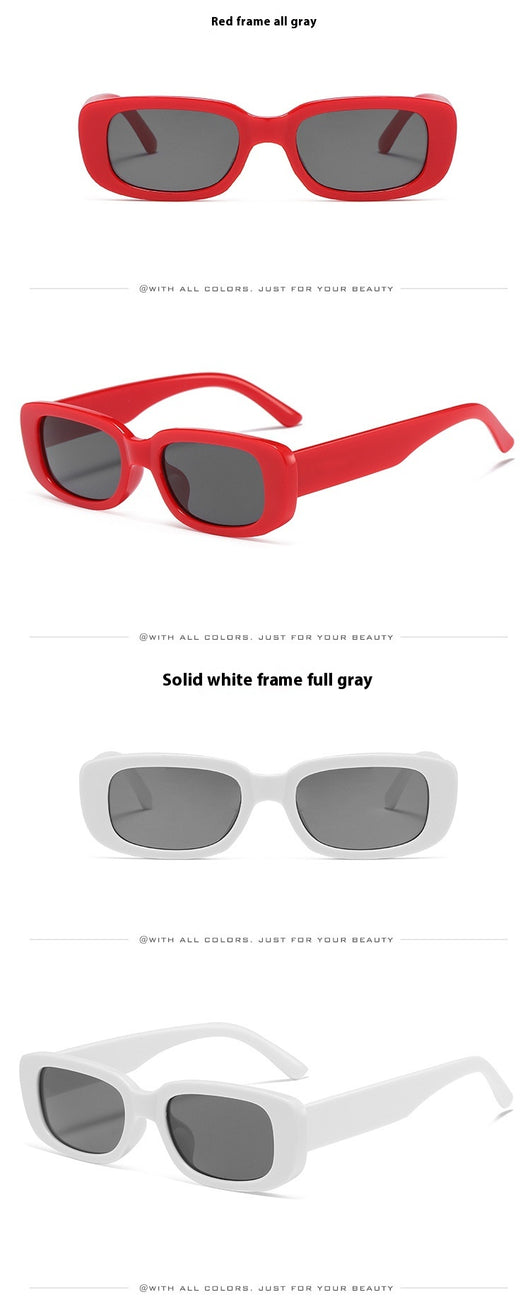 Children's small frame oval sunglasses with a solid white PC frame and brown AC lenses for UV protection. - Image 19