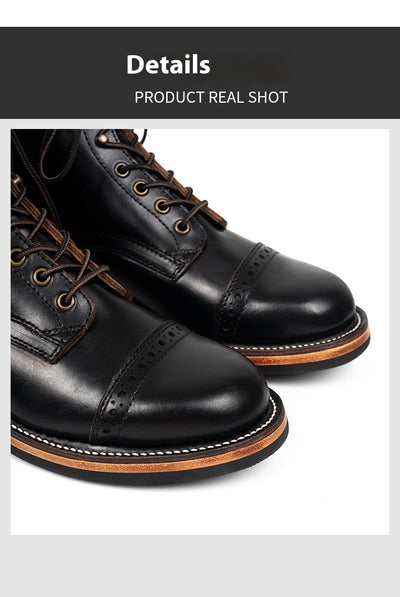 Botas de Cuero Genuino para Hombre - Estilo Trabajo Otoño Invierno - Image 25
