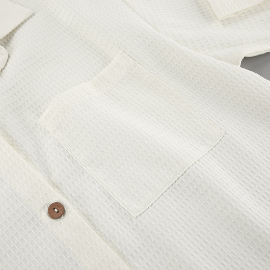 Conjunto Playero con Diseño Waffle - Camisa y Shorts - Image 11