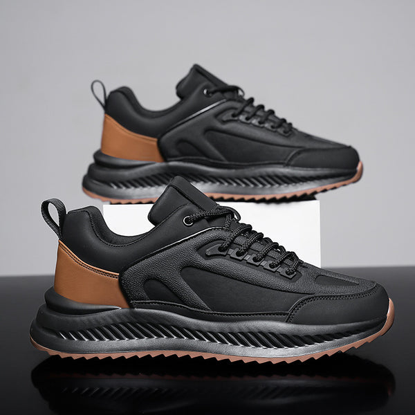 Tenis Deportivos de Plataforma Ligeros con Suela Suave - Cuero Casual para Hombre
