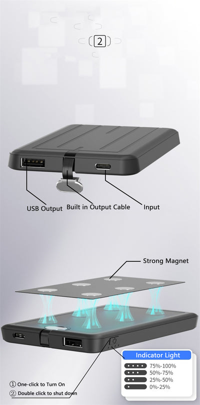 Cargador Magnético Universal para Móvil con Carga Rápida y Batería de Alta Capacidad - Image 14