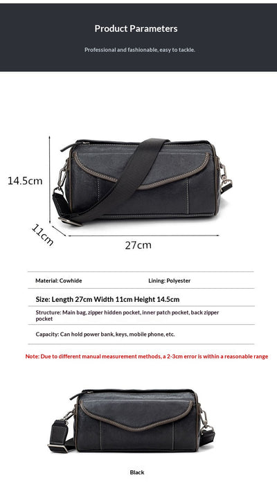 Bolsa Crossbody de Cuero Curtido al Vegetal para Hombre - Estilo Vintage - Image 17