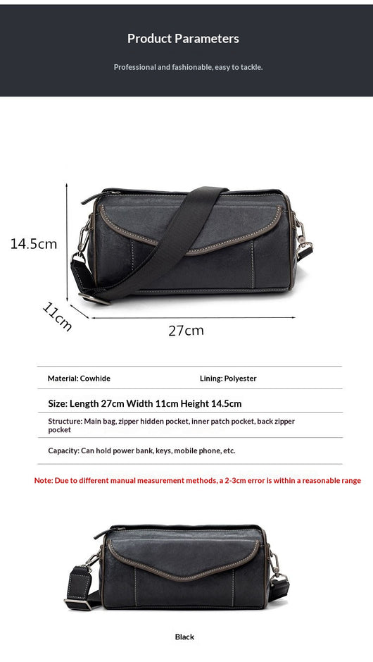 Bolsa Crossbody de Cuero Curtido al Vegetal para Hombre - Estilo Vintage - Image 17