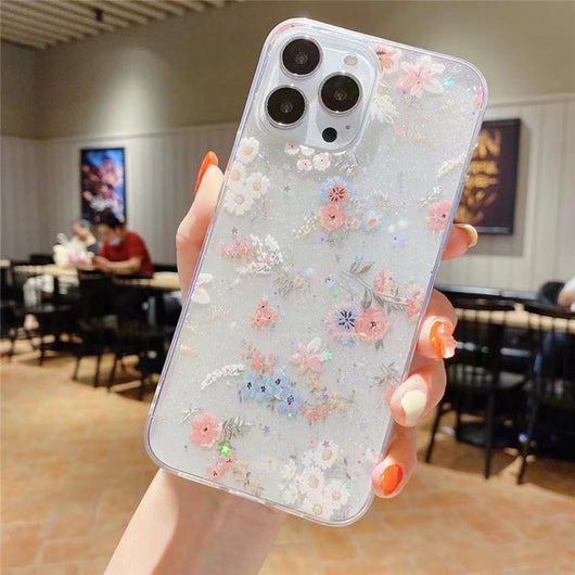 Funda para Celular con Flores y Brillo Epoxy - Image 15