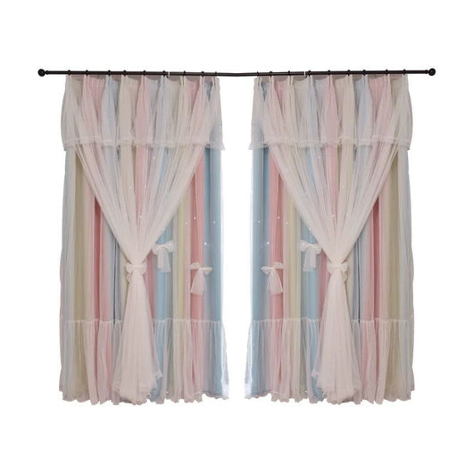 Cortinas Blackout Estrellas Huecas Nórdicas para Dormitorio Infantil - Image 4