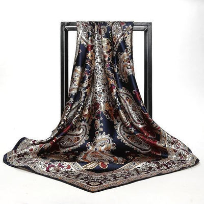 Pañoleta Cuadrada de Seda Simulada - Accesorio Versátil para Cualquier Estilo - Image 16