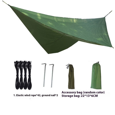 Hamaca de Camping Aérea con Red Antimosquitos y Toldo Impermeable 270×270cm - Image 3