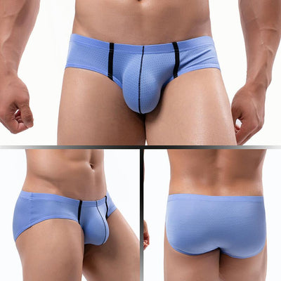 Bóxer Masculino Transpirable de Seda de Hielo con Malla Sensual - Image 19