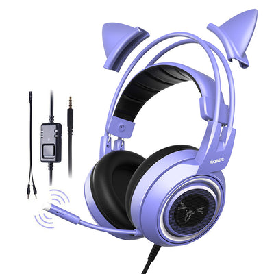 Audífonos con Micrófono Cute Heart - Diseño Trendy para Streamers e Influencers - Image 2