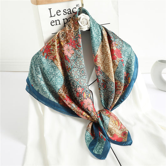 Pañuelos de Seda Estampados para Mujer - Hijab Versátil - Image 35