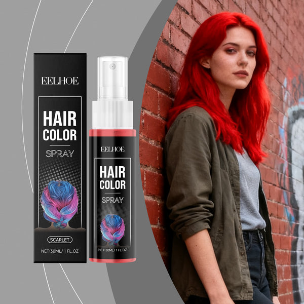 Spray Temporal para Cabello Rojo Brillante - Color Duradero y Fácil de Aplicar