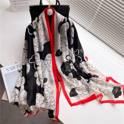 Chal Floral Elegante en Algodón y Lino - Image 18