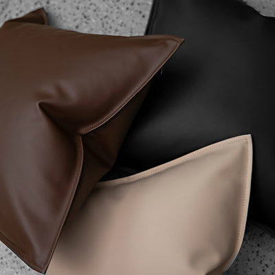 Almohada de Apoyo Lumbar Estilo Nórdico en Cuero Genuino - Image 7