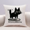 Funda De Almohada De Gato Negro 5 35 X 35 Cm