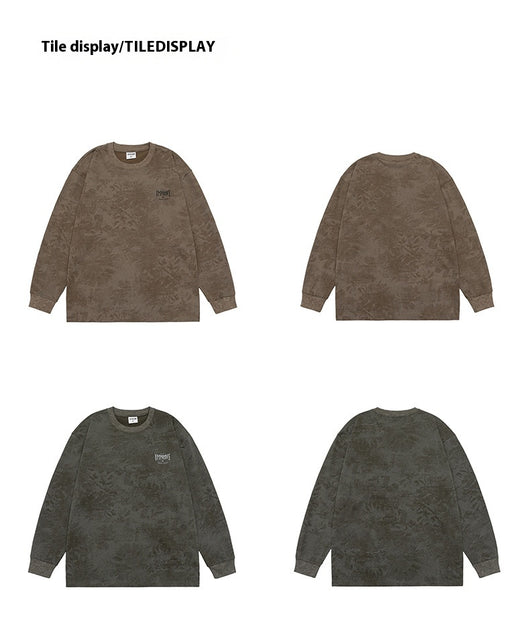 Playera Oversized Manga Larga Tie-Dye Retro Estilo Vintage - Image 25