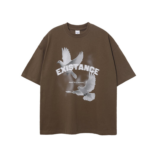 Playera Suelta con Estampa Paloma de Paz - Image 6