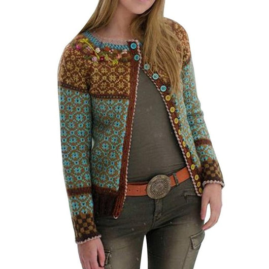 Abrigo Suéter Largo Tejido para Mujer - Abrigo de Invierno - Image 3