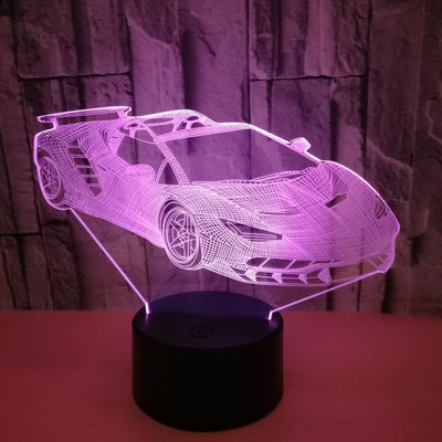 Lámpara de Mesa 3D con Diseño de Auto Deportivo en Acrílico - Image 10