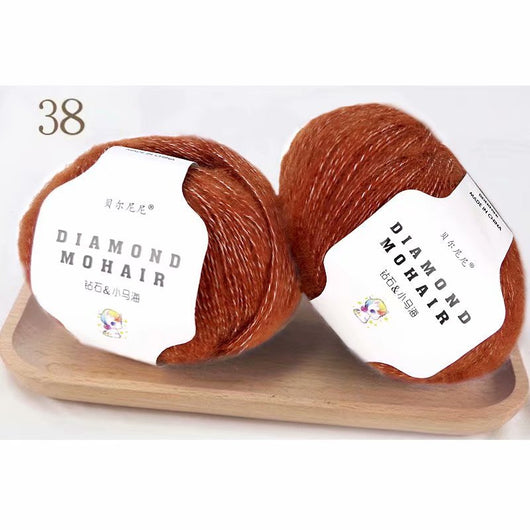 Bufanda Chal de Mohair Tejida a Mano Sudafricana Premium con Ovillo de Lana DIY - Image 3