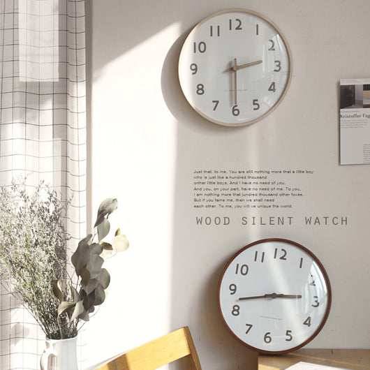 Reloj de Pared Nórdico Moderno 30cm Madera Maciza Silencioso - Image 4
