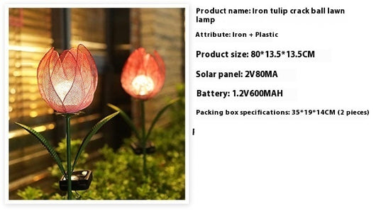 Lámpara Solar Tulipán Decorativa para Jardín - Diseño en Hierro Forjado - Image 10