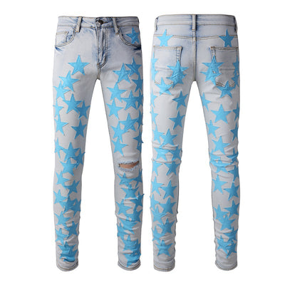 Jeans Slim Stretch Rotos de Moda Alta - Diseño Trendy XINGX - Image 6