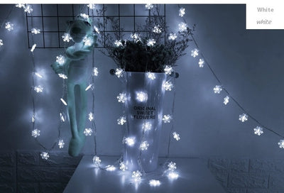 Cadena de Luces Solares con Diseño de Copos de Nieve LED - Image 19