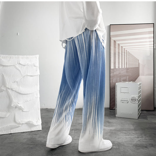 Pantalones Hombre Corte Relajado con Rayas Degradadas - Image 5