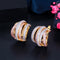 Fashion Earrings Three-color Electroplating Micro-inlaid Zircon Exaggerated Dorado