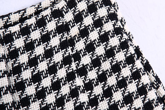 Conjunto de Shorts Houndstooth para Mujer - Diseño Texturizado Elegante - Image 12